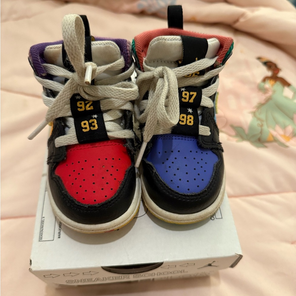 Jordan Kids Sneakers Red Blue Black